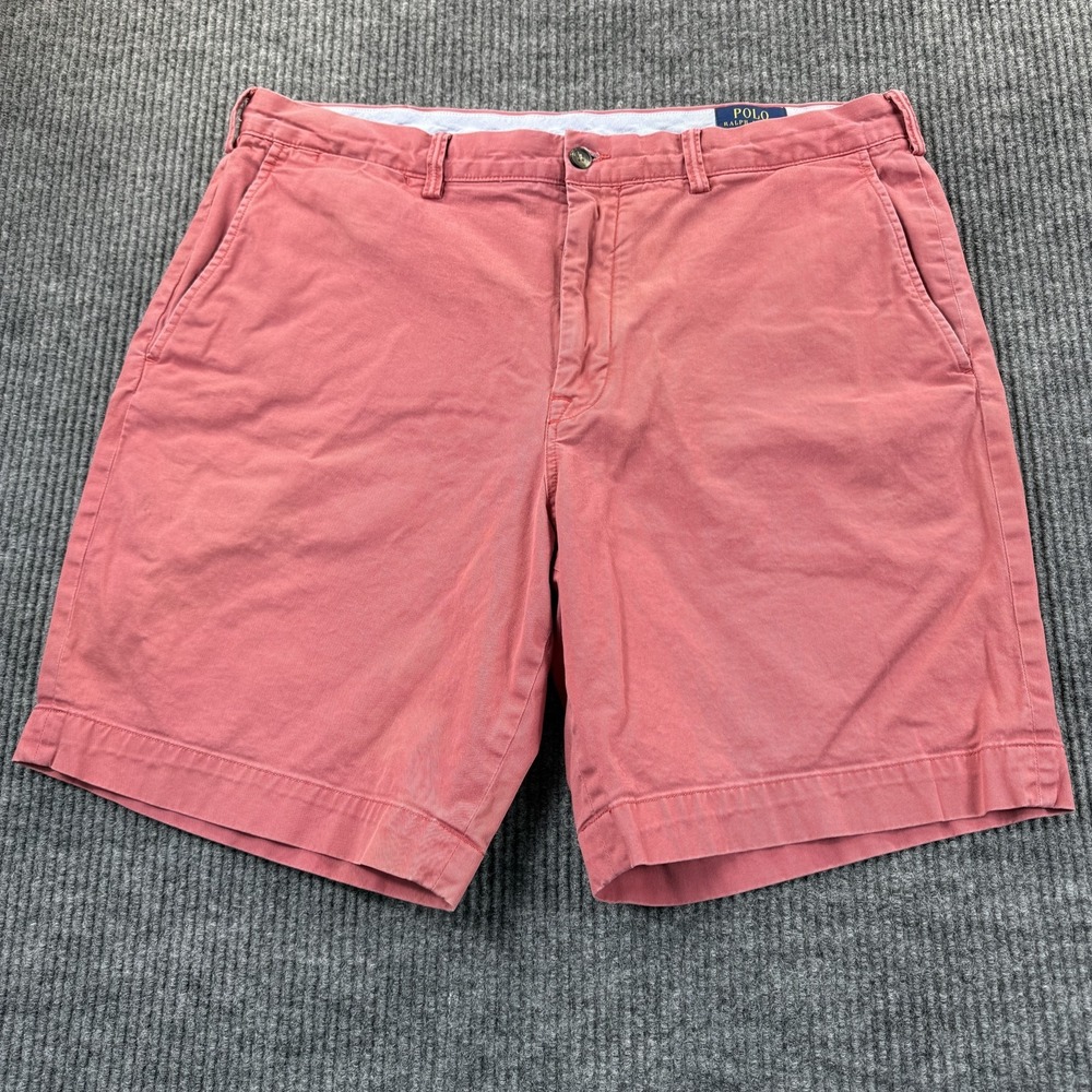 Polo Ralph Lauren Shorts Mens 36 Pink Classic Fit 8 Inch Chino Casual Stretch